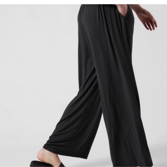 BUNDLE of 2 Athleta Studio Wide Leg Pants L Tall Black - Picture 3 of 6